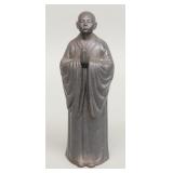 Cast iron Buddhist monk figure