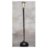Art Deco metal torchiere floor lamp