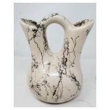 Signed Navajo pottery wedding vase