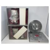 Group of Artina pewter plate, pitchers, and cups