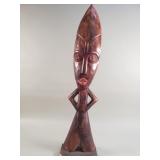 Carved wood African figurine