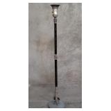 Hollywood Regency-style etched glass torchiere