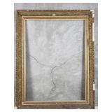 Large vintage gilt wood ornate picture frame