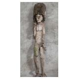 Vintage carved wood statue