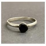 Vintage Rosie Rosetta sterling and black onyx ring