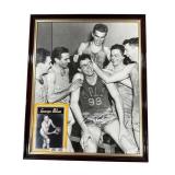 Framed George Mikan signed photo