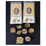 Lot of 10 vintage Lakers pins