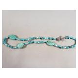 Turquoise and pearl necklace
