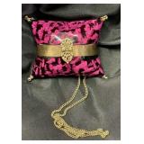 Art Deco copper & brass pillow purse