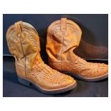 Vintage Dan Post leather cowboy boots 12D