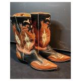 Vintage leather Justin cowboy boots sz 11 1/2E
