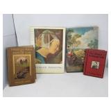 Vintage stories and art coffee table books
