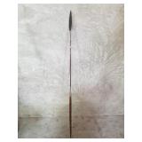 Pair of wood and metal spears
