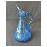 Vintage hand blown glass pitcher