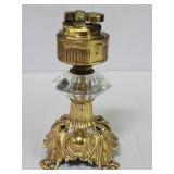 Vintage Kingstar metal and glass table lighter