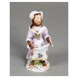 Meissen monkey singer porcelain figurine unmarked