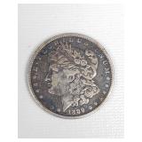 1889 Morgan silver dollar