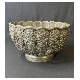 Japanese Meiji period silver centerpiece bowl