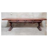 Antique 4-piece walnut refectory table