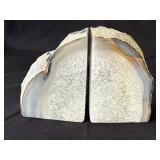 Pair of geode specimen bookends