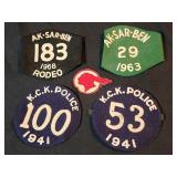 Vintage mounted Police & rodeo arm patches