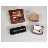 Vintage bronze trinket box, miniature Swarovski