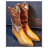 Vintage leather Tony Lama cowboy boots 12D