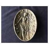 Vintage risquï¿½ metal tray dish