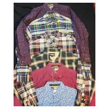 6 vintage western rodeo button front shirts