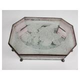 Vintage glass mirrored vanity box