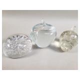 Group of glass paperweights
