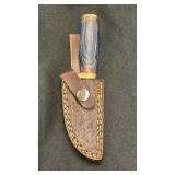 Damascus steel fixed blade knife