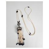 Vintage Armada bronze, seed pearls, lapis lazuli