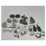 Group of Sterling silver earrings
