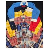 6 vintage western rodeo button front, Wrangler