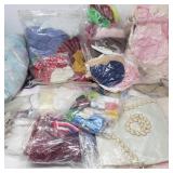 Group of vintage doll accessories, some