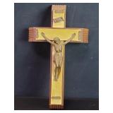 Vintage wood and composite Catholic last rites