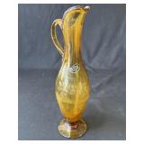 Vintage Italian Empoli glass pitcher