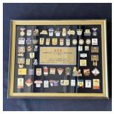 Framed 1992 Olympic pin set