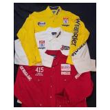3 pro rodeo Wrangler sponsor button fronts