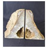 Pair of geode specimen bookends