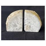 Pair of geode specimen bookends