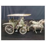 Vintage brass and silver colored carriage,