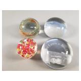 Group of glass paperweights
