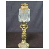 Penguin vintage brass and glass cherub lighter