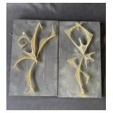Pair of vintage string art
