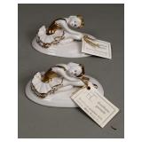 Pair of Capodimonte ballerina porcelain figurines