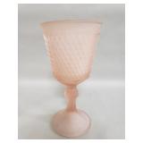 Vintage pink Satin glass chalice