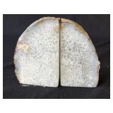 Pair of geode specimen bookends