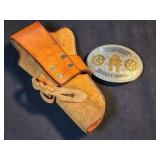 Vintage Shooting Society buckle, leather holster
